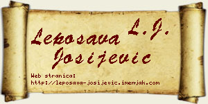 Leposava Josijević vizit kartica
